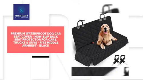Premium Waterproof Dog Car Seat Cover - Non-Slip Back Seat Protector for Cars, Trucks &amp; SUVs - Fits Middle Armrest - Black by@Outfy